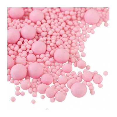 Посыпка микс из рисового драже в глазури матовая «Розовая» 50 г