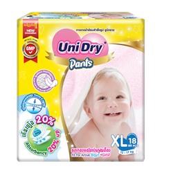 [UNIDRY] Подгузники-ТРУСИКИ детские Super Dry XL 12-17 кг, 18 шт