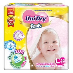 [UNIDRY] Подгузники-ТРУСИКИ детские Super Dry L 9-14 кг, 20 шт